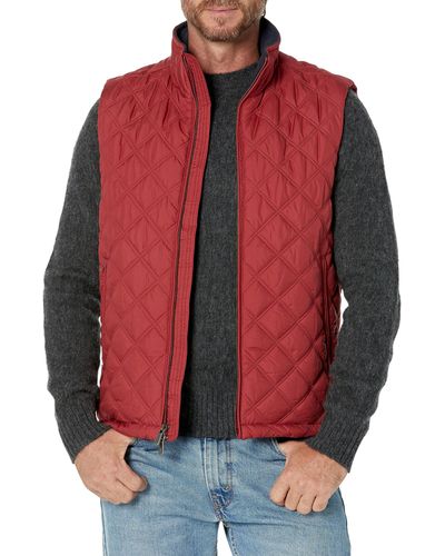 Brooks Brothers Diamond Quilted Vest - Red