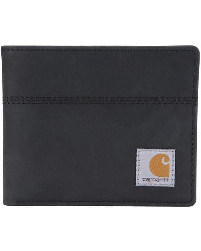 Carhartt Saddle Leather Bifold Wallet - Black