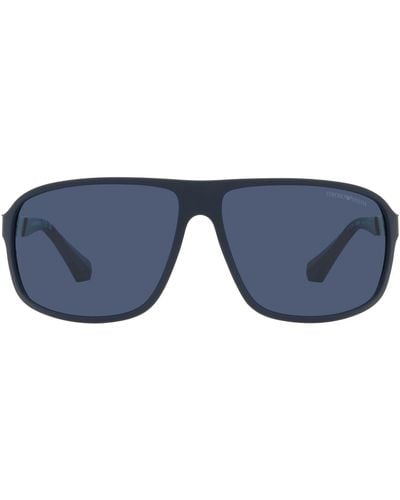 Emporio Armani Ea4029 Square Sunglasses - Blue