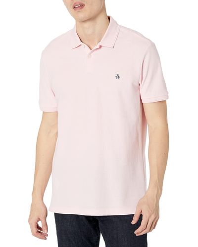 Original Penguin Sticker Daddy Short Sleeve Polo Shirt - Pink