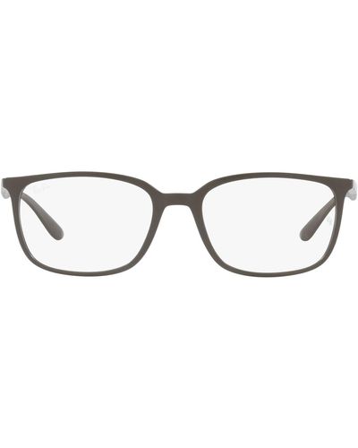 Ray-Ban Rx7208 Liteforce Square Prescription Eyewear Frames - Black