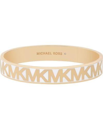 Michael Kors Gold-tone Brass Bangle Bracelet - Natural