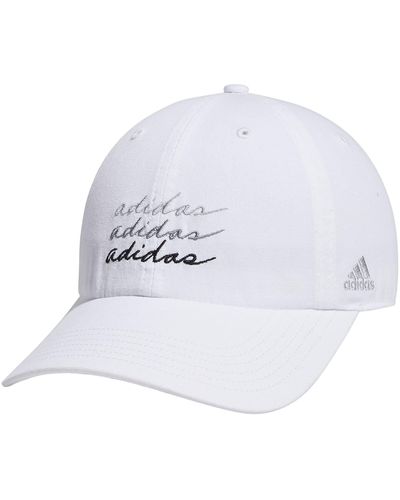 adidas Saturday Relaxed Fit Adjustable Hat - White