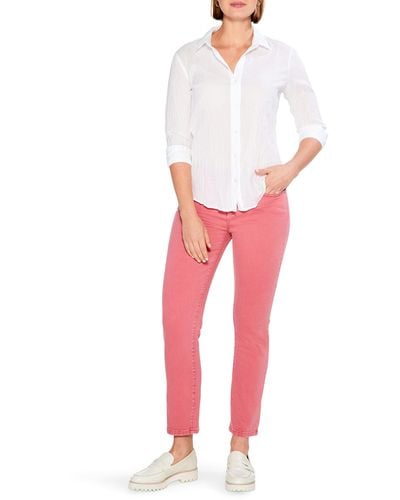 NIC+ZOE Nic+zoe Colored Mid Rise Straight Ankle Jeans