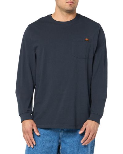 Timberland Tall Size Core Pocket Long-sleeve T-shirt - Blue