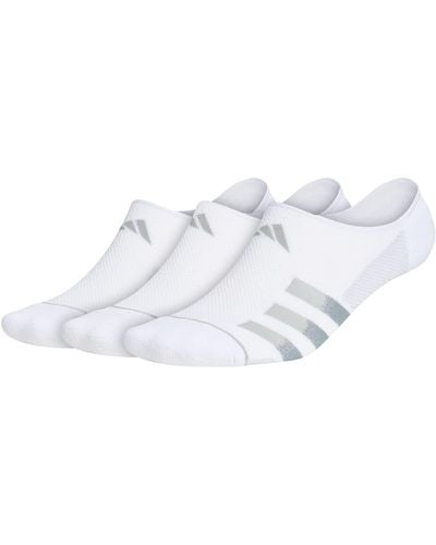 adidas Superlite Stripe 3 Super No Show Socks - White