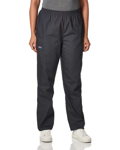 Cherokee Women's Scrub Pants, Rise Tapered Leg Pull-On Cargo Pant With  Elastic Waistband 4200 