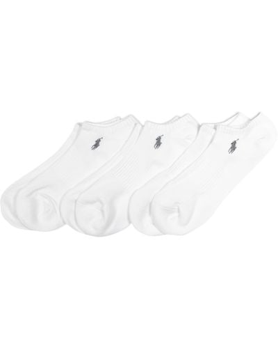 Polo Ralph Lauren Tech Athletic Low Cut Sock 3 Pair Pack - White