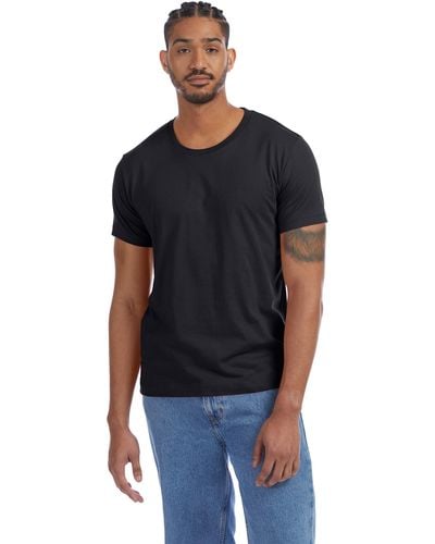 Alternative Apparel T, Cool Blank Cotton Shirt, Short Sleeve Go-to Tee, Black, 4x Large - Blue