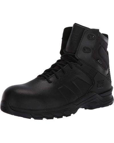 Timberland Mens Hypercharge 6 Inch Composite Safety Toe Waterproof Industrial Work Boot - Black