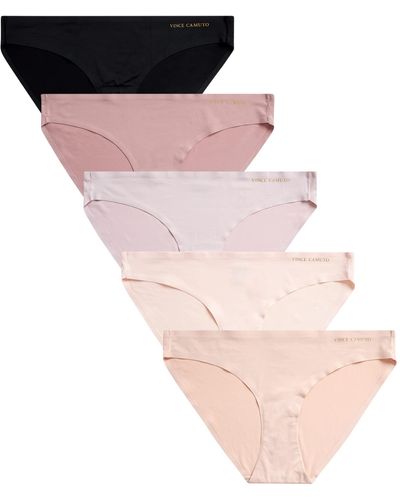 Vince Camuto No Show Microfiber Bikini Panty Underwear Multi-pack, - Pink