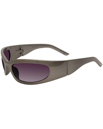Steve Madden Female Sunglasses Style Anderson Rectangular - Black