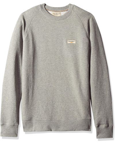 Nudie Jeans Samuel Logo Sweatshirt - Gray