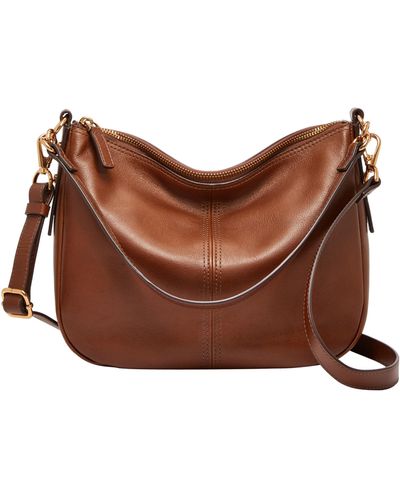 Fossil Jolie Leather Crossbody Purse Handbag - Brown