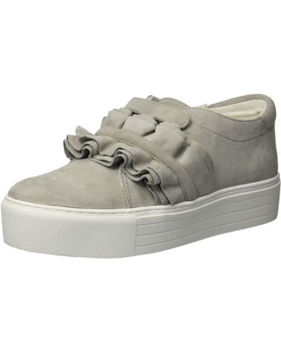 Kenneth Cole Ashlee Platform Sneaker With Ruffle Detail - Gray