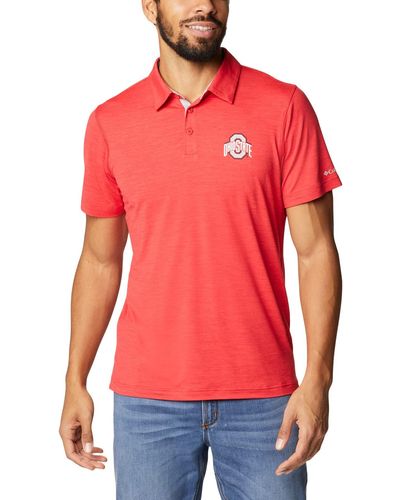 Columbia Clg Tech Trail Polo - Red