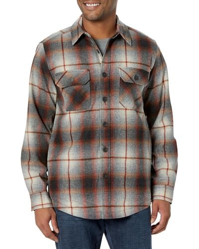 Pendleton Quilted Cpo Wool Shirt Jacket - Brown