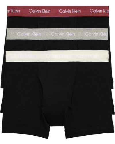 Calvin Klein Cotton Stretch 3 Pack Trunk - Black