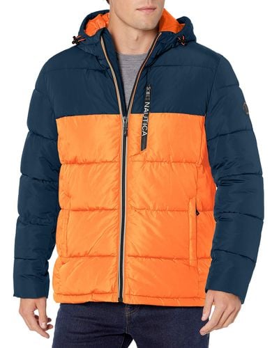 Nautica Hooded Parka Jacket - Orange