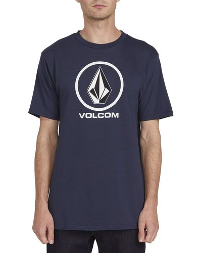 Volcom Classic Stone Modern Fit Short Sleeve Tee - Blue
