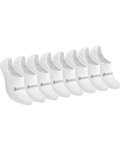 Saucony Show Cushioned Invisible Liner Socks - White