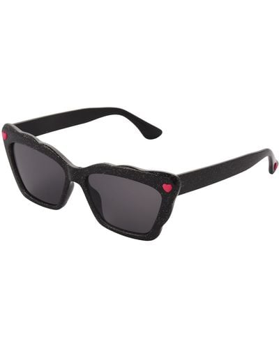 Betsey Johnson Free Spirit Cateye Sunglasses - Black