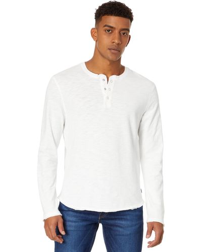 Lucky Brand Weekend Slub Jersey Jersey Long Sleeve Henley - White