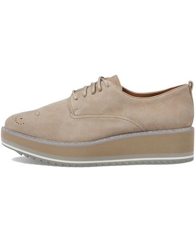 Johnston & Murphy Gracelyn Brogue Oxford Taupe Suede 7.5m - Multicolor