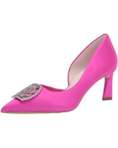 Franco Sarto S Tana Pointed Toe D'orsay Mid Heel Pump - Pink
