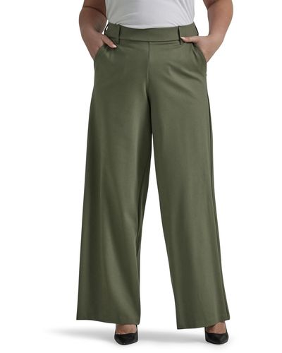 Lee Jeans Plus Size Ultra Lux Comfort Any Wear Wide Leg Pant - Green