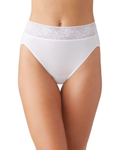 Wacoal Comfort Touch Hi Cut Brief Panty - White