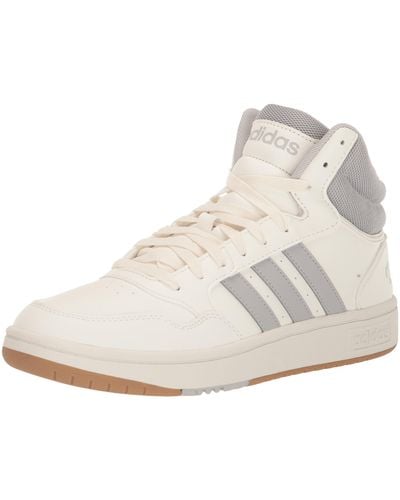 adidas Hoops 3.0 Mid Basketball Shoes Sneaker - White
