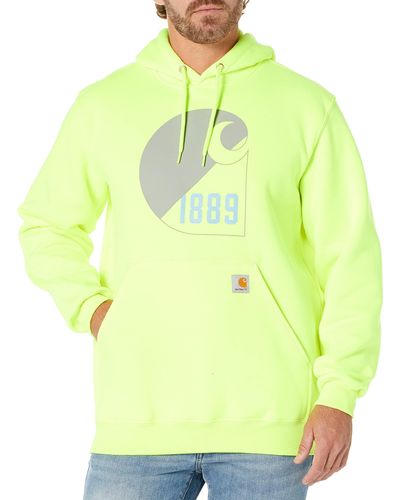 Carhartt Tall Loose Fit Midweight Logo Graphic Sweatshirt 105666 - Yellow