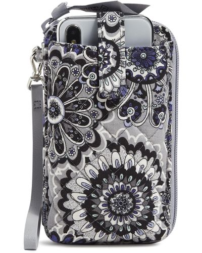 Vera Bradley Cotton Smartphone Wristlet With Rfid Protection - Gray