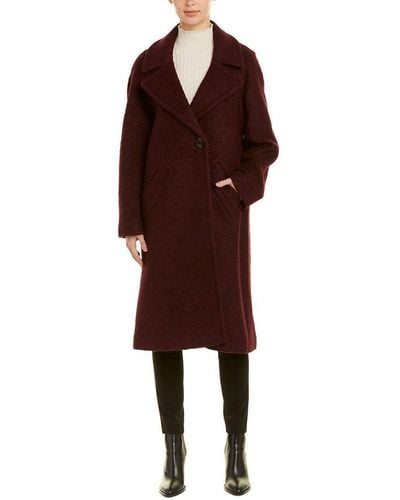 Rachel Roy Plus Size Wool Coat - Red