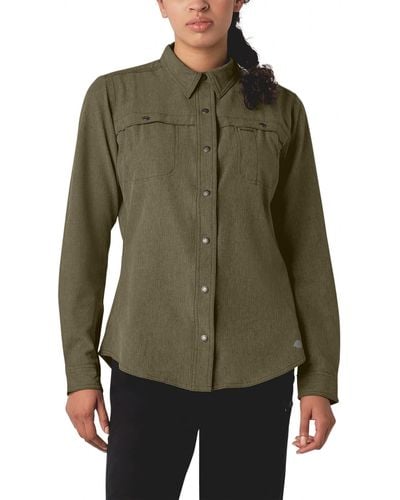 Dickies 's Cooling Roll-tab Work Shirt - Green
