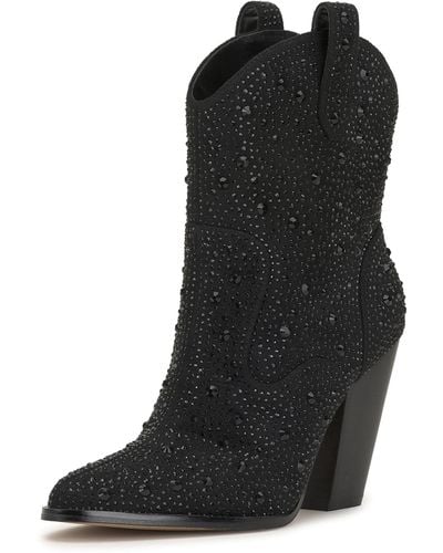 Jessica Simpson Cissely Western Bootie Fashion Boot - Black