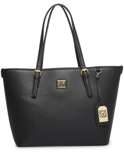 Anne Klein Womens Carry All Tote - Black
