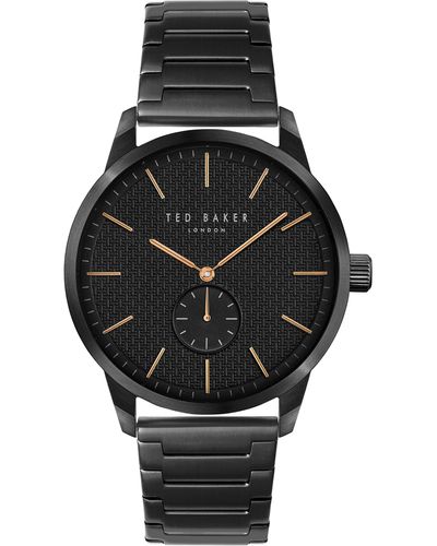 Ted Baker Gents Stainless Steel Black Bracelet Watch