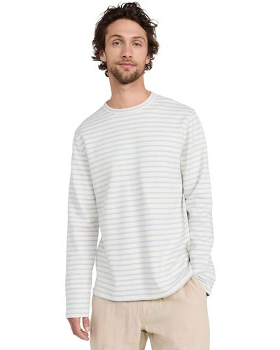 Vince S Sun Faded Thermal L/s Henley - White