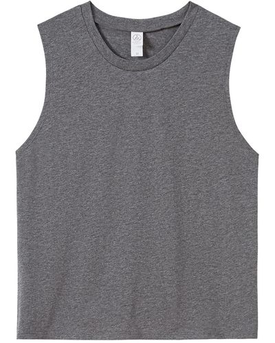 Alternative Apparel Go-to Cropped Muscle Tank - Gray