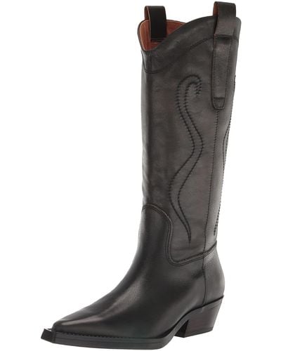 Franco Sarto S Liandra Western Boot Black Leather 5 M