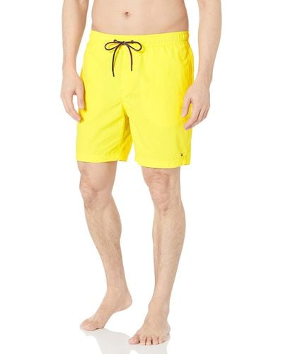 Tommy Hilfiger Mens The Tommy Swim Trunks - Yellow