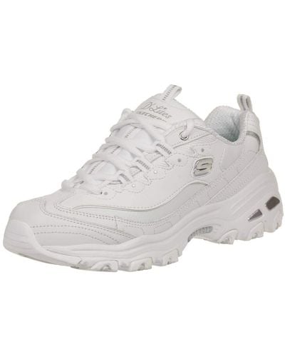 Skechers D'Lites Memory Foam Lace-up Sneaker - Bianco