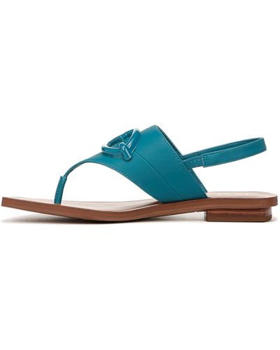 Franco Sarto S Emmie Slingback Flat Sandals Dark Teal Blue 6 M