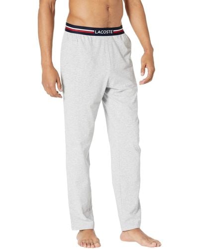 Lacoste Semi Fancy Waistband Pajama Pants - Gray