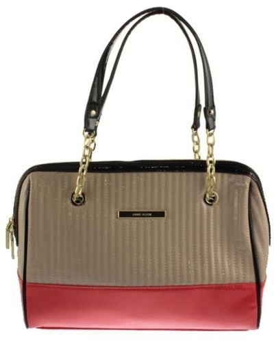 Anne Klein Change The Channe Duffle Md Top Handle Bag,beige /black Multi,one Size - Multicolor
