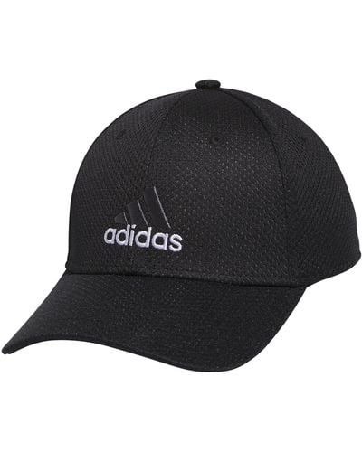 adidas Zags 2.0 Structured Mid Crown A-flex Stretch Fit Hat - Black