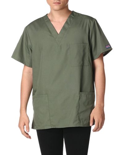 CHEROKEE And V-neck Scrub Top With 3 Pockets 4876 - Green
