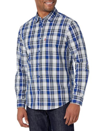 Levi's Classic 1 Pocket Long Sleeve Button Up Shirt, - Blue